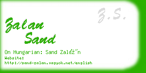 zalan sand business card